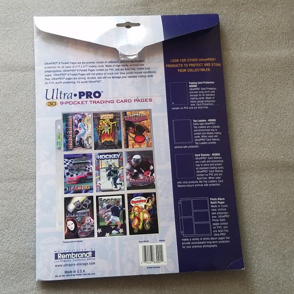Ultra Pro 9 Pocket Trading Cards Pages Hologram Series - Picture 5 of 6